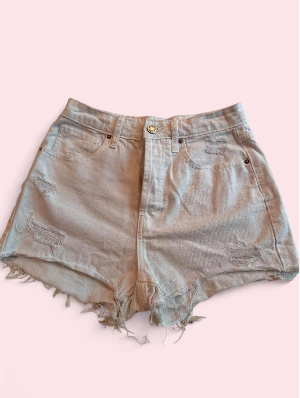 Wild Fable White Super High-Rise Cutoff Denim Shorts 🤍